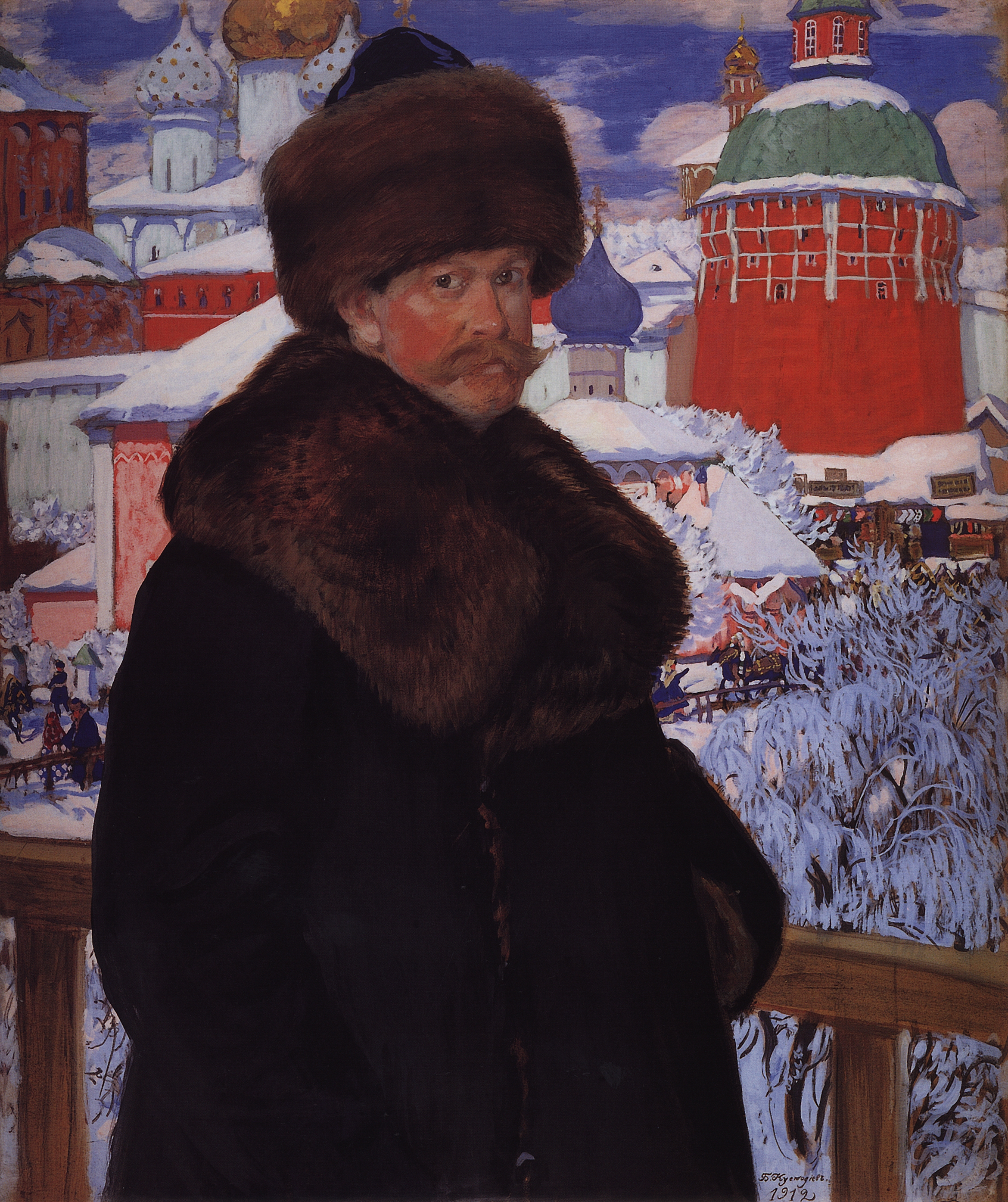 Кустодиев Б.. Автопортрет. 1912