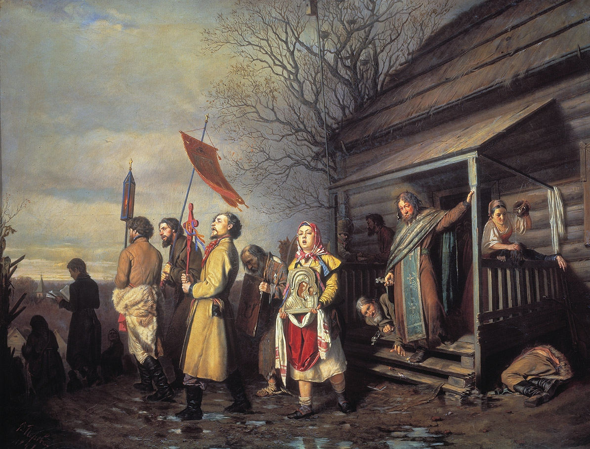 Перов. Сельский крестный ход на Пасхе. 1861