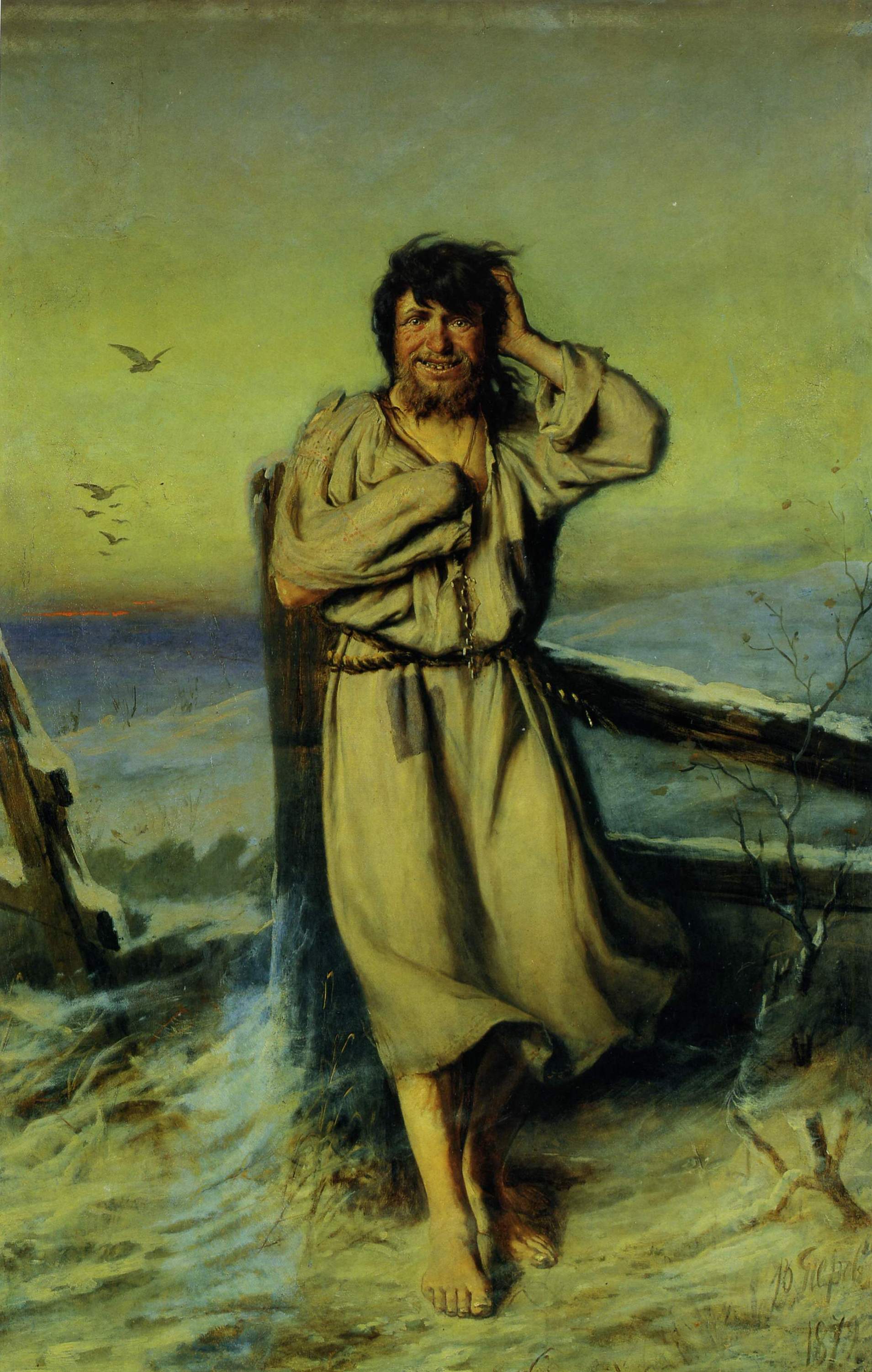 Перов. Юродивый . 1875-1879