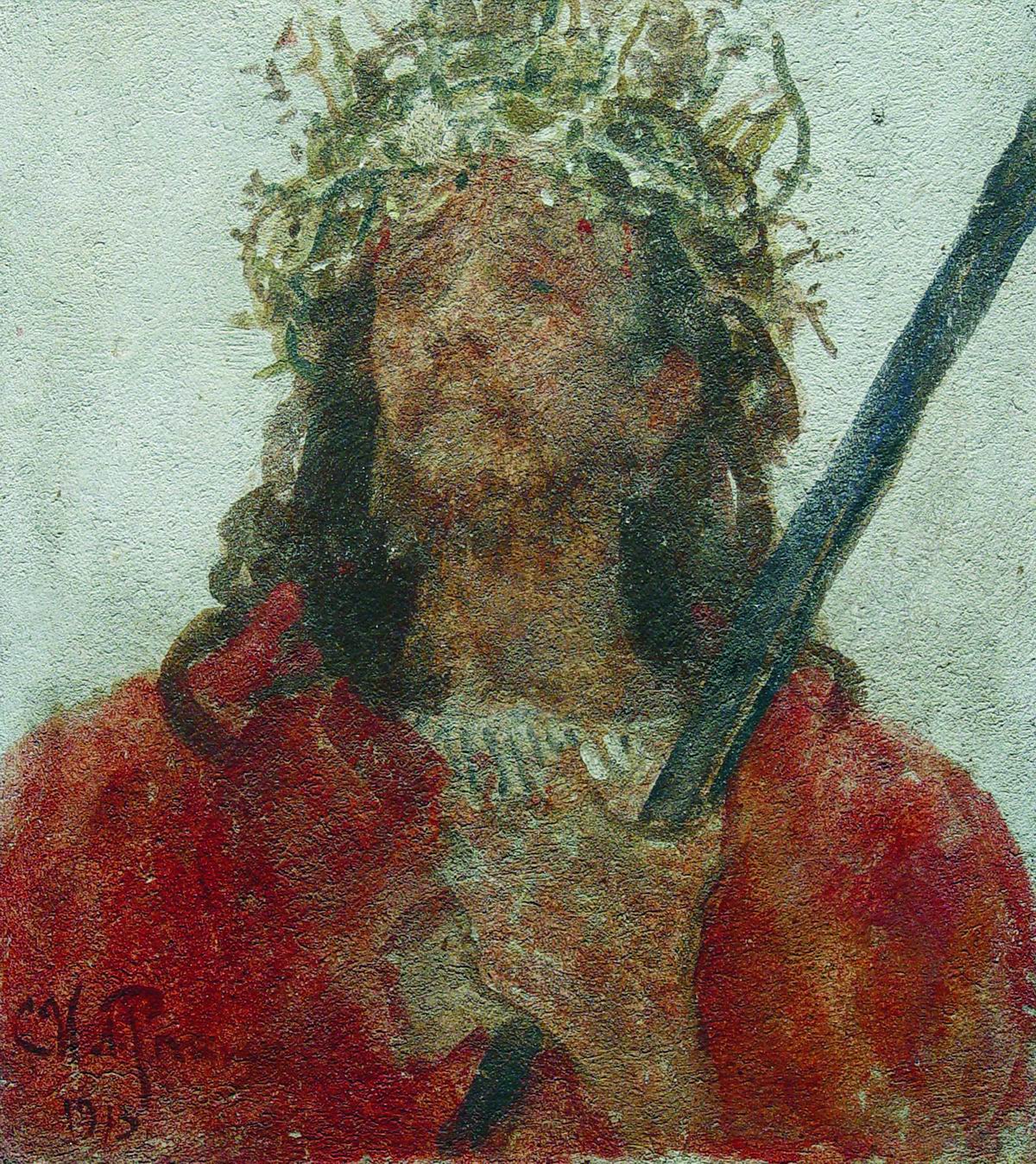 Репин И.. Иисус в терновом венце. 1913