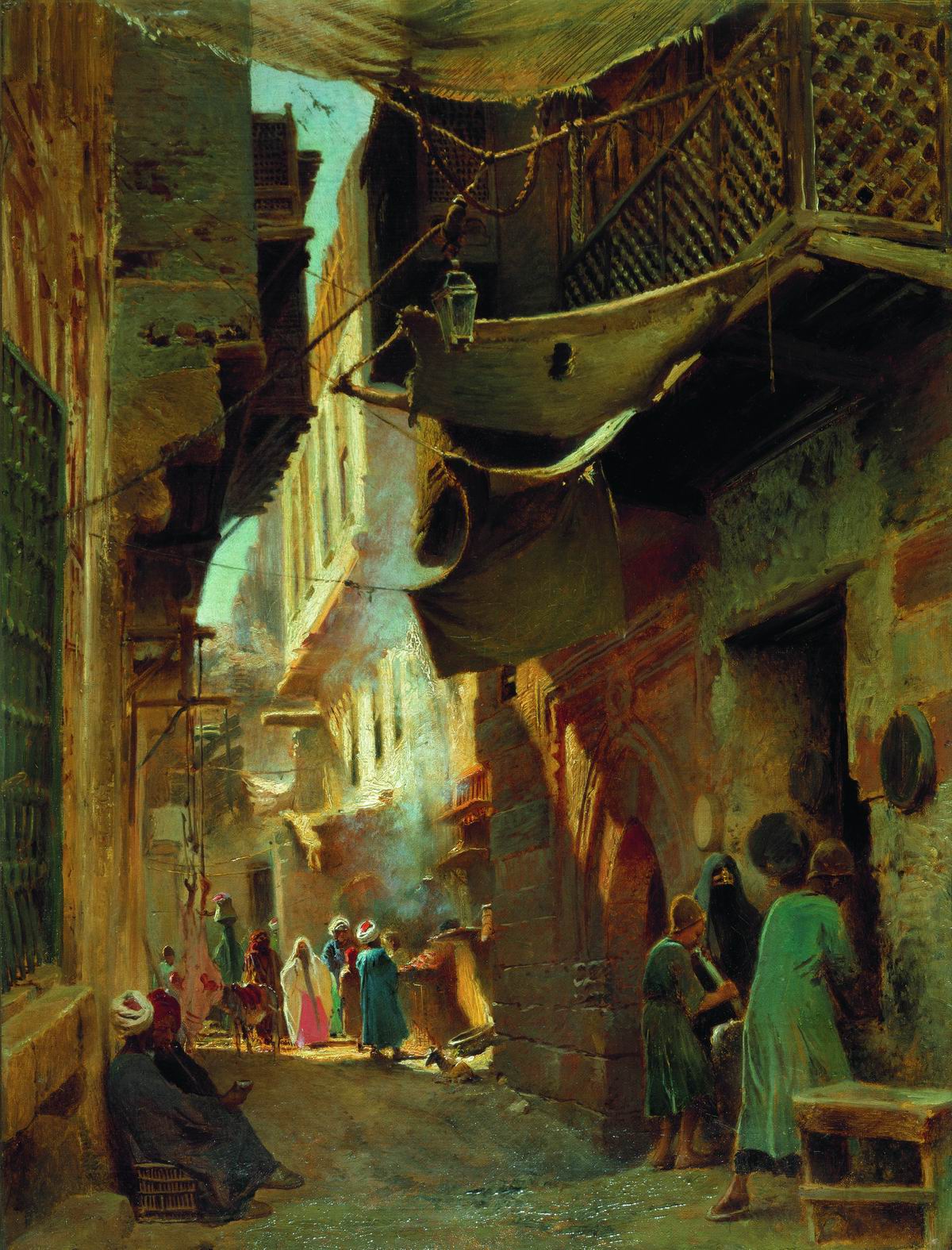 Маковский К.. Улица в Каире. 1873
