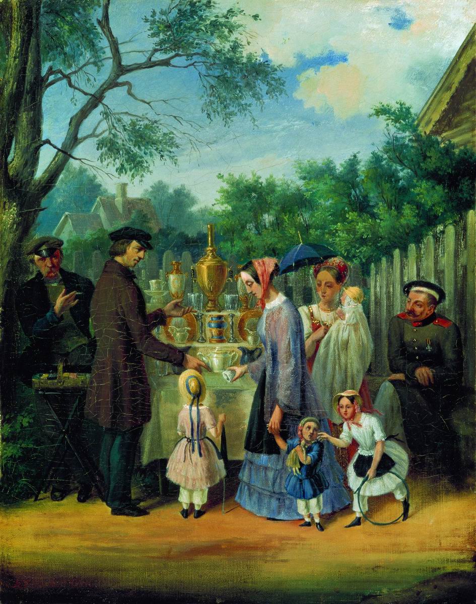 Соломаткин. В увеселительном саду (Уличная сценка). 1850-1860
