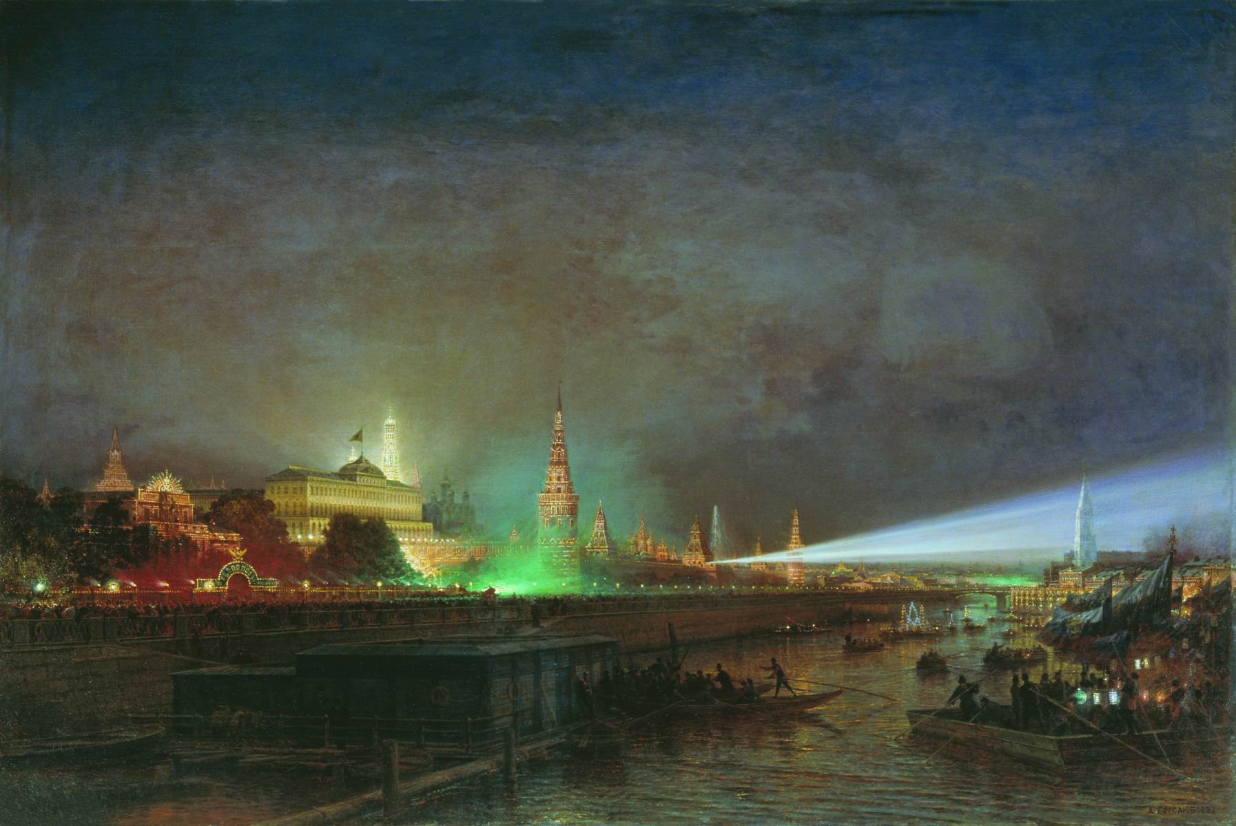 Боголюбов. Иллюминация Кремля. 1883
